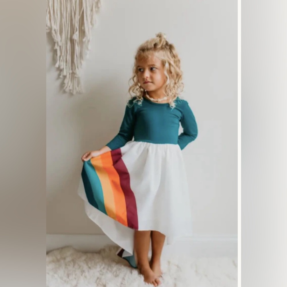 3/$10 Oopsie Daisy Rainbow Stripe Dress